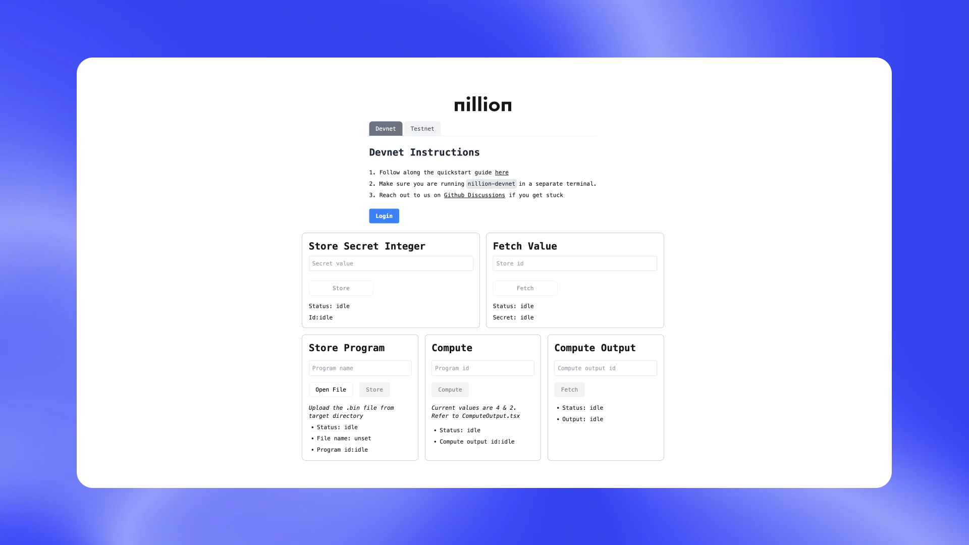 Nillion Quickstart Demo